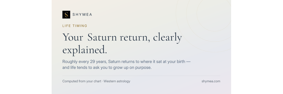 What My Saturn Return Actually Felt Like at 29 (and the Chart Notes That Helped)