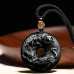 Obsidian & Sandalwood Zodiac Pendant Necklace Obsidian & Sandalwood Zodiac Pendant Necklace