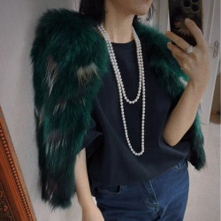High-Luster Shell Pearl Sweater Necklace, 180cm 8mm Round Beads Multi-Wear Long Knitted Pearl Chain for Women