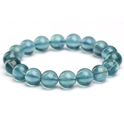 Ice Blue Fluorite Bracelet Unicorn Blue Round Beads Ice Blue Fluorite Bracelet Unicorn Blue Round Beads