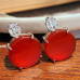 Pigeon Blood Red Carnelian Pendant Necklace Vintage Style Pigeon Blood Red Carnelian Pendant Necklace Vintage Style