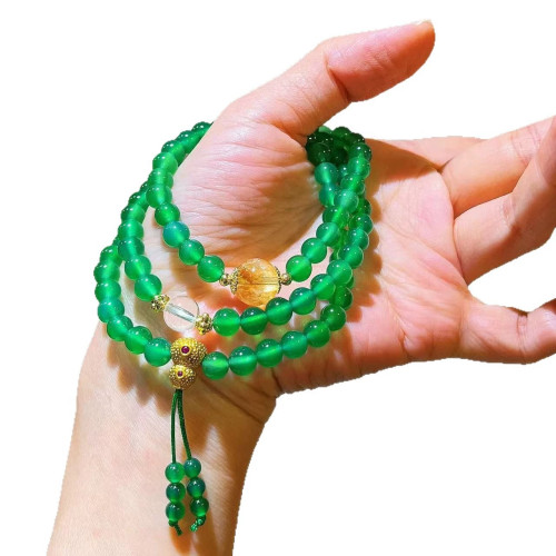 Vintage Natural Citrine Jade Multi-Wrap Necklace Vintage Natural Citrine Jade Multi-Wrap Necklace