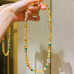 Vintage Designer High Quality Natural Clear Quartz Citrine Jade Necklace