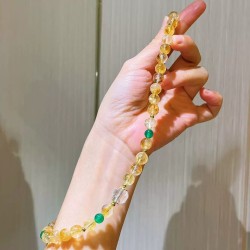 Vintage Designer High Quality Natural Clear Quartz Citrine Jade Necklace Vintage Designer High Quality Natural Clear Quartz Citrine Jade Necklace