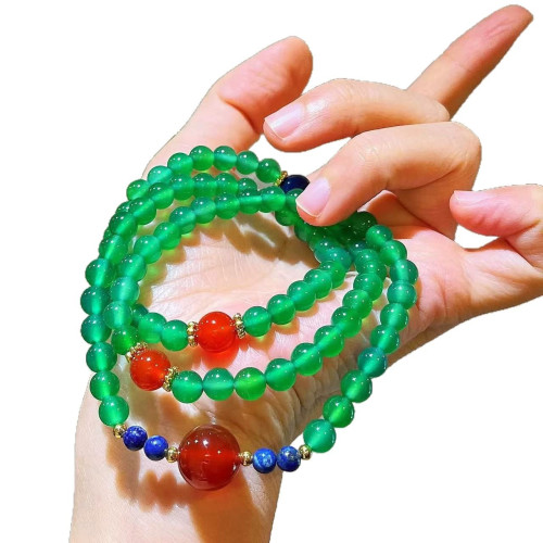 Natural Lapis Lazuli Carnelian Red Agate Multi-Wrap Bracelet Natural Lapis Lazuli Carnelian Red Agate Multi-Wrap Bracelet