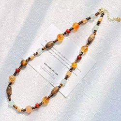 Vintage Designer Artistic High Quality Natural Citrine Tiger's Eye Clavicle Necklace Vintage Designer Artistic High Quality Natural Citrine Tiger's Eye Clavicle Necklace
