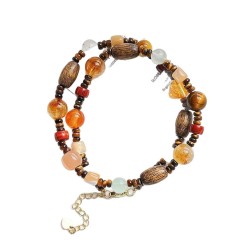 Vintage Designer Artistic High Quality Natural Citrine Tiger's Eye Clavicle Necklace Vintage Designer Artistic High Quality Natural Citrine Tiger's Eye Clavicle Necklace