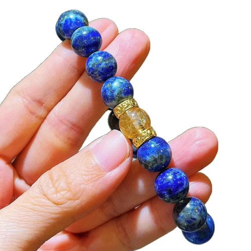 Vintage Designer Natural Lapis Lazuli Bracelet