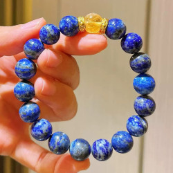 Vintage Designer Natural Lapis Lazuli Bracelet