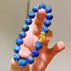 Vintage Designer Natural Lapis Lazuli Bracelet
