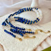 Vintage Oriental Natural Clear Quartz Lapis Lazuli Moonstone Necklace Vintage Oriental Natural Clear Quartz Lapis Lazuli Moonstone Necklace