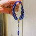 Vintage Designer Natural Lapis Lazuli Multi-Wrap Bracelet