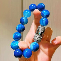 Haute Couture Natural Jade 14mm Bracelet