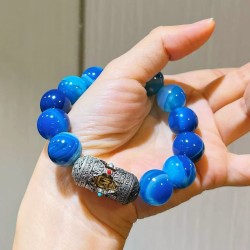 Haute Couture Natural Jade 14mm Bracelet