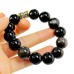 Designer Natural Silver Obsidian Large Bead 14mm Bracelet