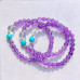 Natural Amethyst Clear Quartz 6mm Bracelet
