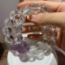 Natural Amethyst Clear Quartz 20mm Bracelet