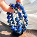 Designer Natural Lapis Lazuli 12mm Bracelet