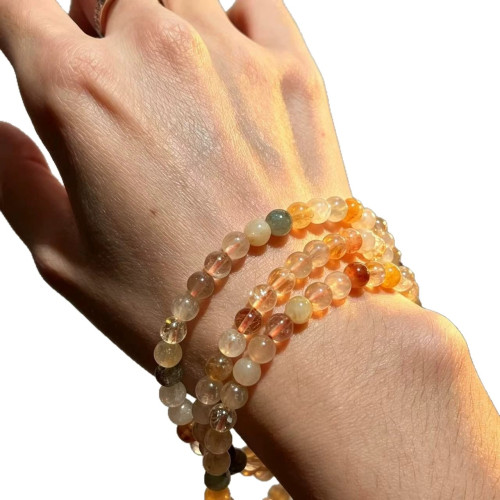 Maillard Rutilated Quartz Multi-Wrap Bracelet Maillard Rutilated Quartz Multi-Wrap Bracelet