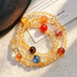 Maillard Natural Citrine Moonstone Labradorite Multi-Wrap Bracelet Maillard Natural Citrine Moonstone Labradorite Multi-Wrap Bracelet