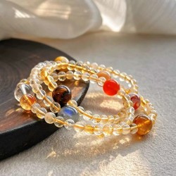 Maillard Natural Citrine Moonstone Labradorite Multi-Wrap Bracelet Maillard Natural Citrine Moonstone Labradorite Multi-Wrap Bracelet