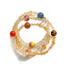 Maillard Natural Citrine Moonstone Labradorite Multi-Wrap Bracelet