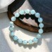 Designer Natural Aquamarine 9mm Bracelet