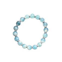 Designer Natural Aquamarine 9mm Bracelet