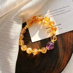 Designer Maillard Natural Amethyst Citrine Bracelet Designer Maillard Natural Amethyst Citrine Bracelet