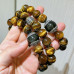 Natural Tiger Eye Silver Obsidian Men's Beaded Bracelet Natural Tiger Eye Silver Obsidian Men's Beaded Bracelet