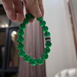 Premium Designer Green Chalcedony Chalcedony Jade Bracelet
