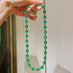 Premium Wizard of Oz Green Chalcedony Chalcedony Jade Necklace Premium Wizard of Oz Green Chalcedony Chalcedony Jade Necklace