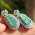Natural High-Ice Jadeite Bean-Shaped Pendant Necklace, Vintage Style, Genuine Stone