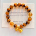 Natural Tiger Eye Citrine Beaded Bracelet Warm Brown Natural Tiger Eye Citrine Beaded Bracelet Warm Brown