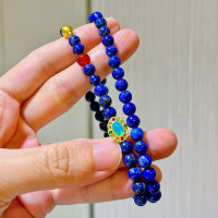Natural Lapis Lazuli Multi Wrap Beaded Bracelet