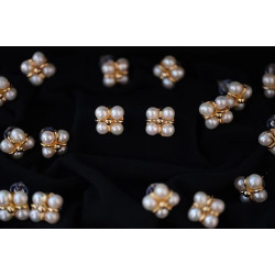 Pearl Freshwater Pearl Four Leaf Clover Earrings Pearl Freshwater Pearl Four Leaf Clover Earrings