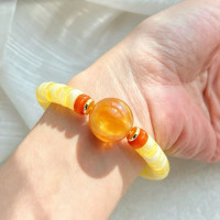 Premium Artistic Mala Amber Simulated Amber Bracelet