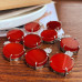 Pigeon Blood Red Carnelian Pendant Necklace Vintage Style Pigeon Blood Red Carnelian Pendant Necklace Vintage Style