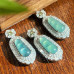 Natural High-Ice Jadeite Bean-Shaped Pendant Necklace, Vintage Style, Genuine Stone