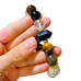 Designer Tiger's Eye Clear Quartz Black Obsidian Bracelet Designer Tiger's Eye Clear Quartz Black Obsidian Bracelet