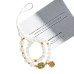Natural White Chalcedony Beaded Phone Lanyard Strap Natural White Chalcedony Beaded Phone Lanyard Strap