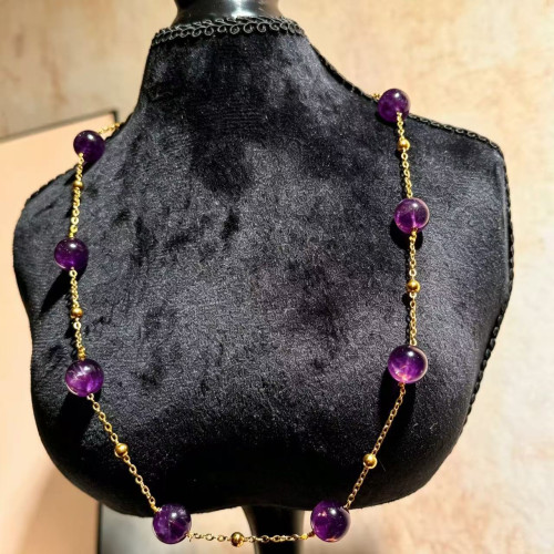 Starry Sky Natural Amethyst Necklace