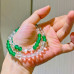 Natural Clear Quartz Green Chalcedony Multi Wrap Bracelet