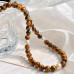 Vintage Fine Tiger's Eye Pearl Necklace