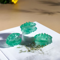 Natural Green Fluorite Shell Carving Crystal Ornament