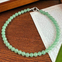 Premium Wizard of Oz Green Aventurine Jade Necklace Minimalist Premium Wizard of Oz Green Aventurine Jade Necklace Minimalist
