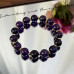 Natural Uruguayan Amethyst Bracelet, 10mm Beaded Strand, Minimal Everyday Crystal Jewelry for Women