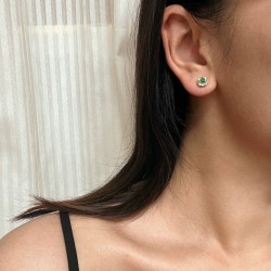 Vintage Oriental Natural Jade Earrings