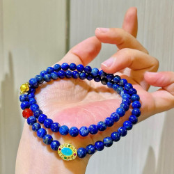 Natural Lapis Lazuli Multi Wrap Beaded Bracelet Natural Lapis Lazuli Multi Wrap Beaded Bracelet