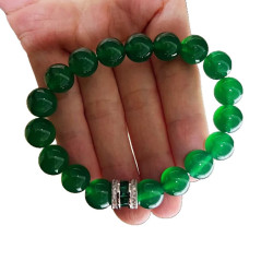 Premium Designer Green Chalcedony Chalcedony Jade Bracelet
